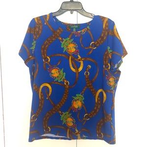 Lauren Ralph Lauren Equestrian Bridle Print Shirt